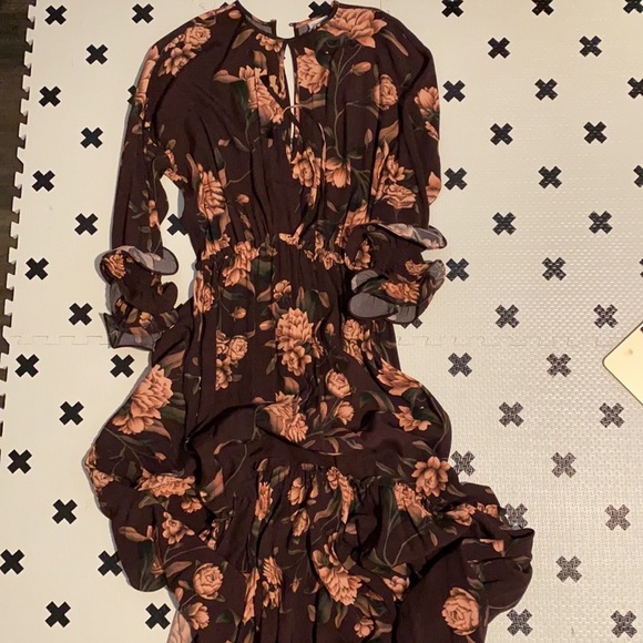 Johanna Ortiz x H&M Brown Printed Dress NWT - Picture 2 of 5